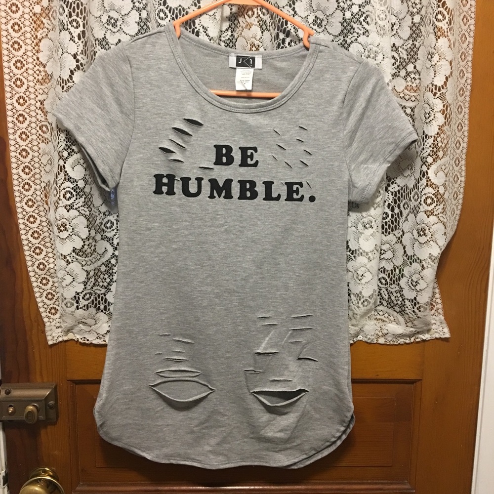 Be humble distressed short sleeve shirt sz M